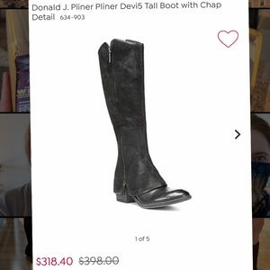 Donald J. Pliner Devi5 Tall Boot with Chap Detail